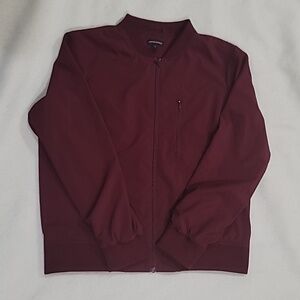 Banana Republic Burgundy Bomber Jacket - Size Medium, Zipper Closure